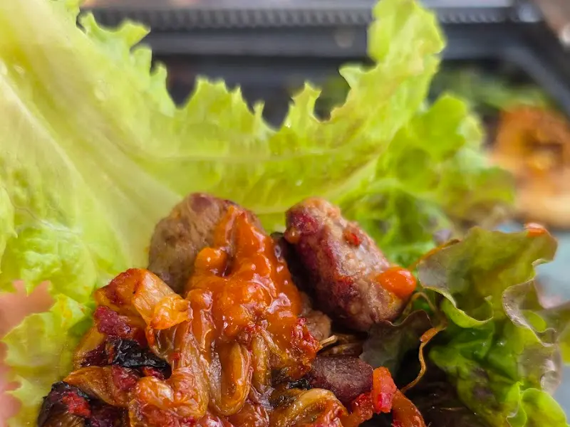 오리 주물럭 쌈