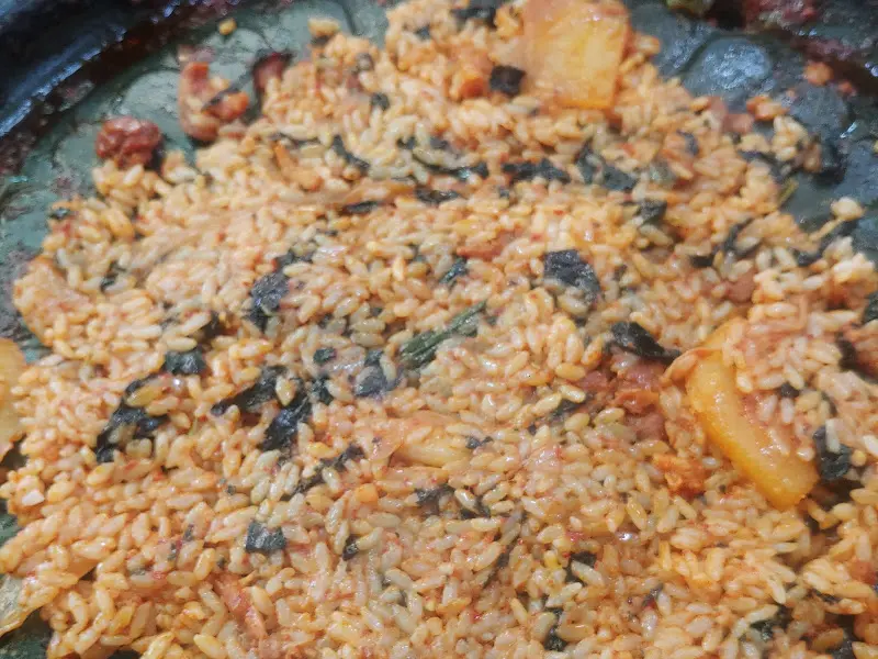 오리 주물럭 볶음밥