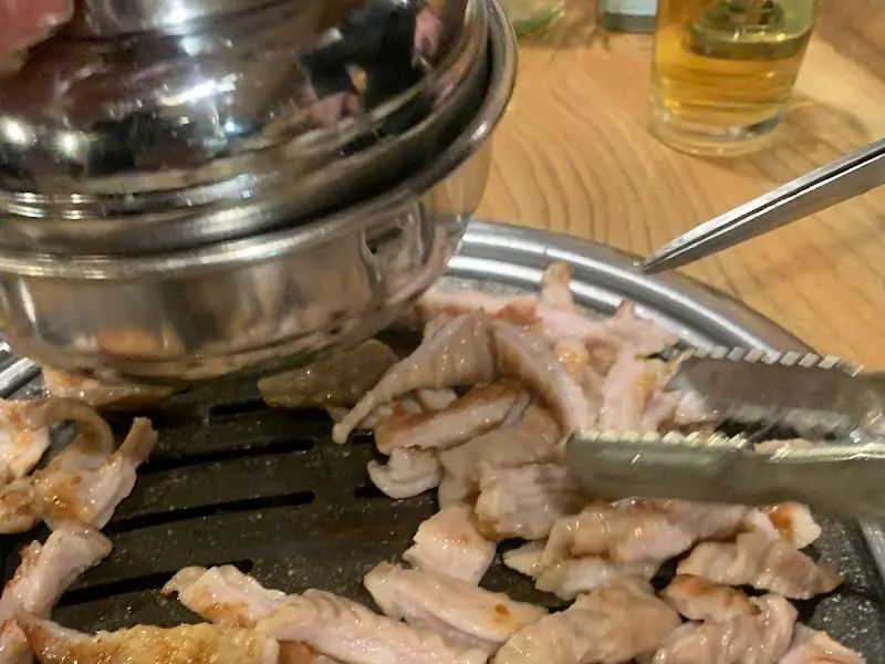 불판 위의 막창