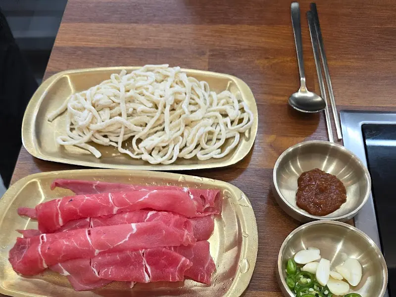 샤브샤브 재료 클로즈업