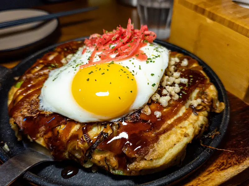 오코노미야끼 단면