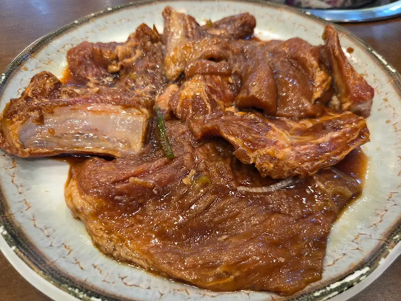 돼지갈비 한 상 차림