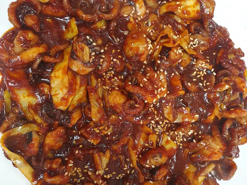 매콤한 쭈꾸미 볶음 클로즈업