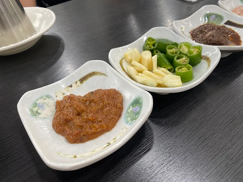 쌈장, 마늘, 고추