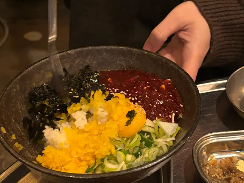 고기와 함께 구워먹는 미나리