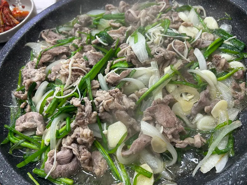 오리 야채 불고기 근접샷