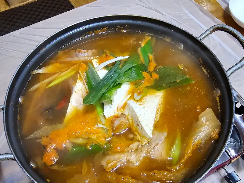 묵은지 목살전골