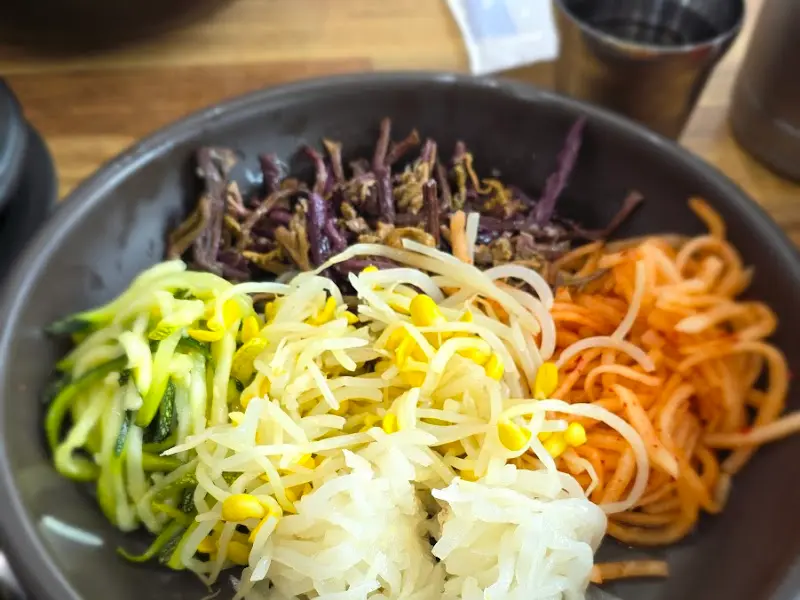 나물 비빔밥 재료