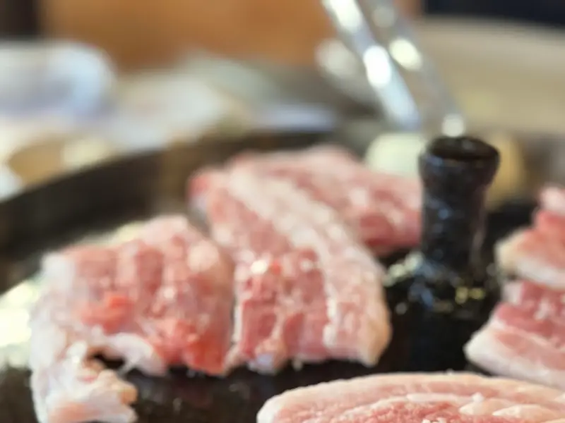 구워지는 삼겹살