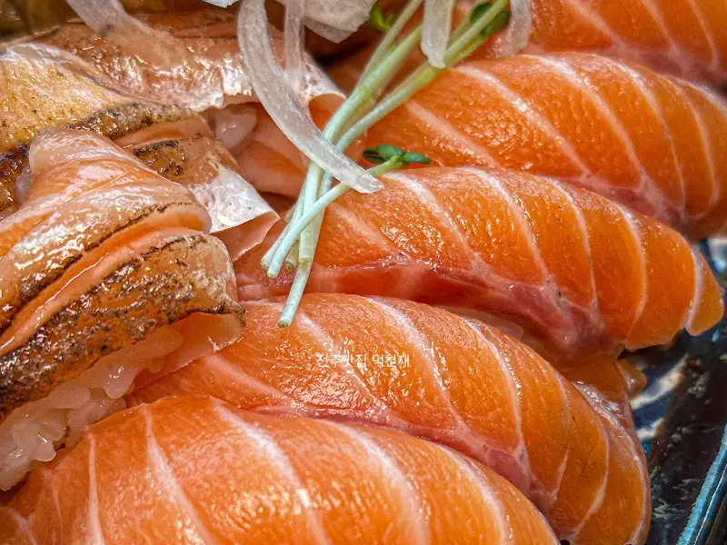 연어 초밥 디테일