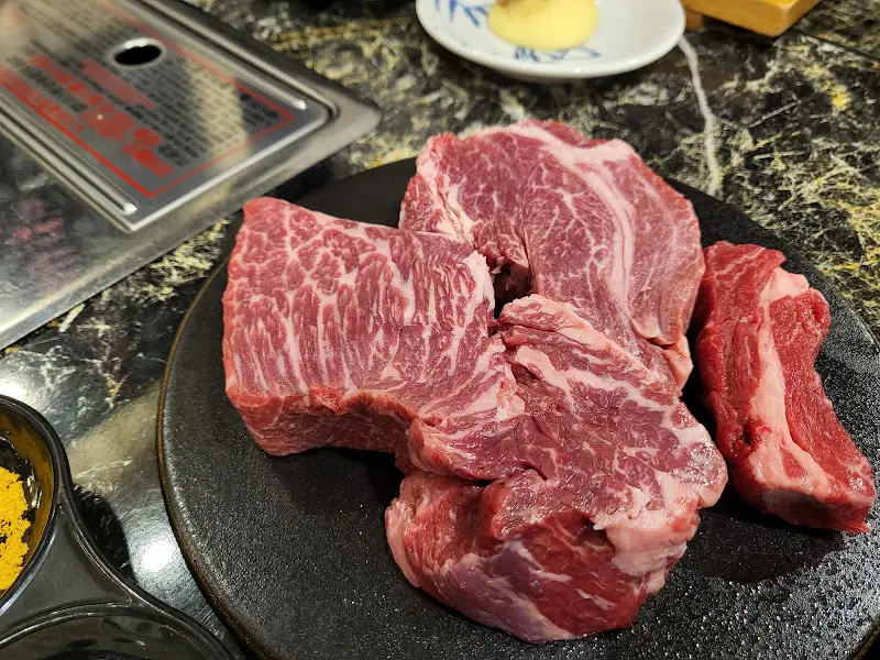 환상적인 마블링의 와규