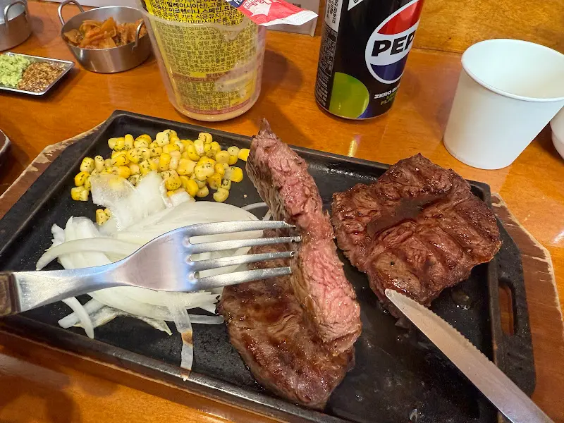 비프스테이크 단면