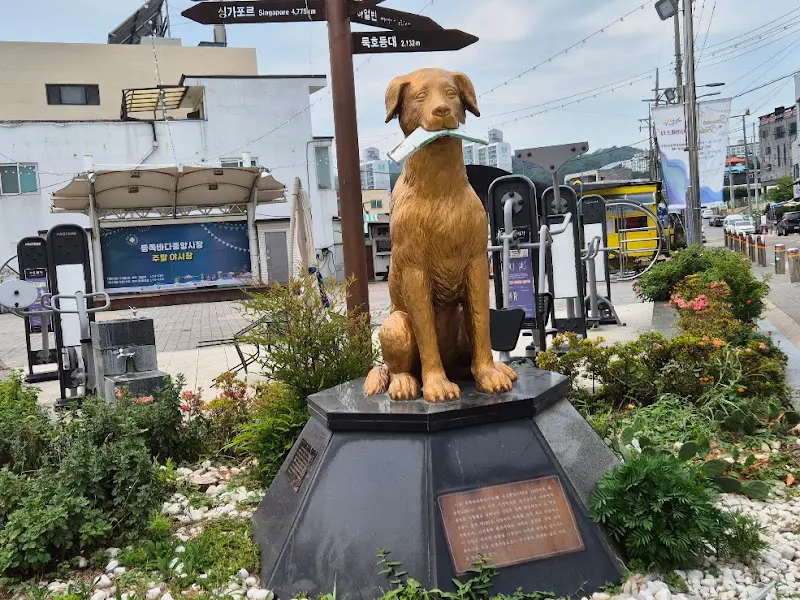 묵호항 주변의 풍경 사진.
