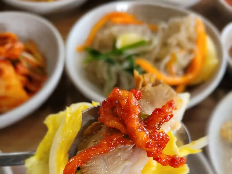 보쌈과 김치의 환상적인 조합