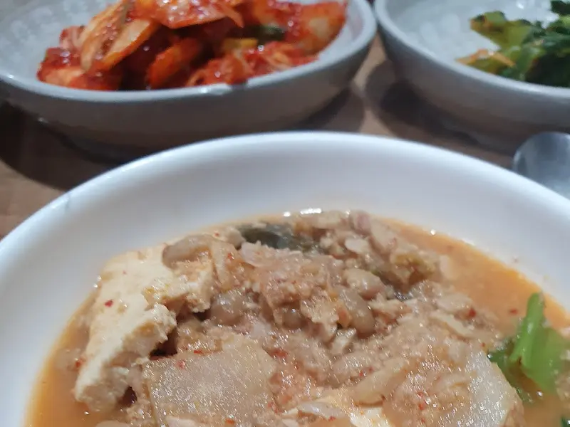 두부전골 클로즈업