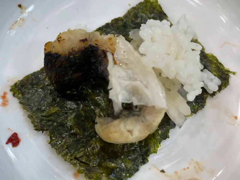 폭풍장어 메뉴판