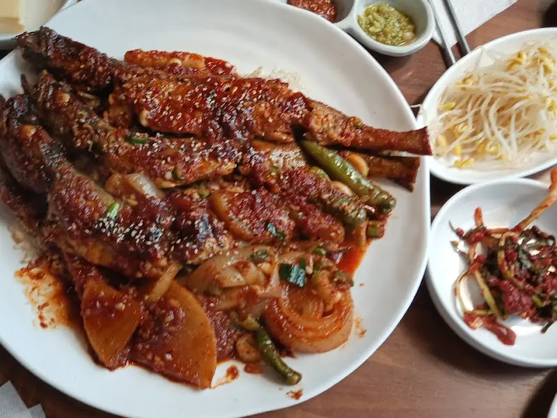 코다리찜과 밑반찬