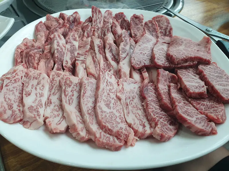 갈비살 한 상 차림