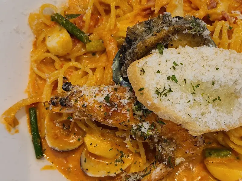 로제 파스타 클로즈업