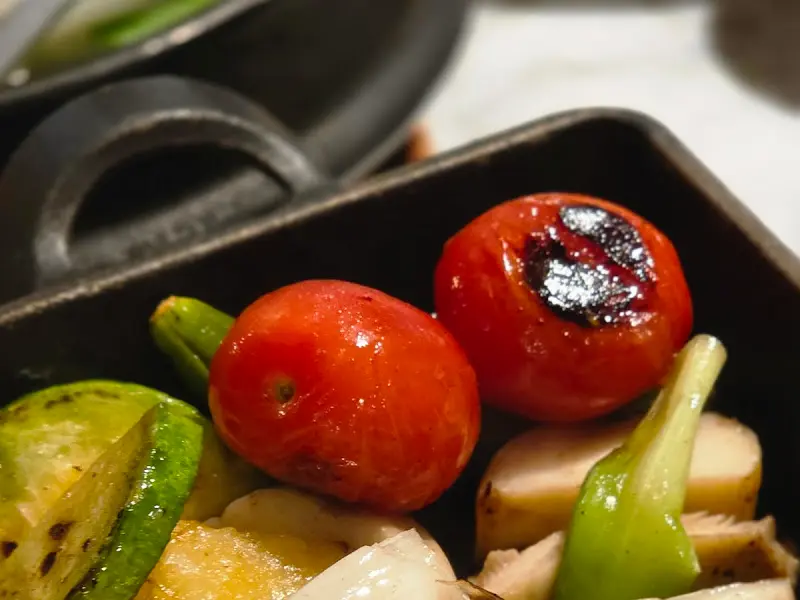 잘 구워진 토마토 가니쉬