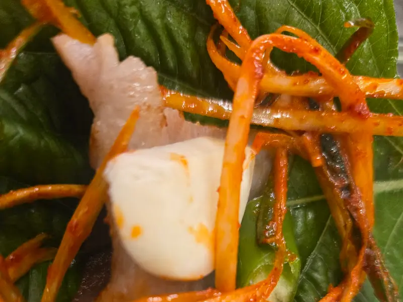 쌈으로 즐기는 냉삼