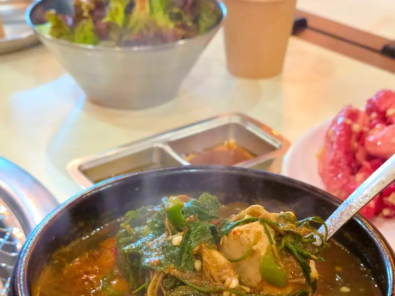 된장찌개와 갈비살