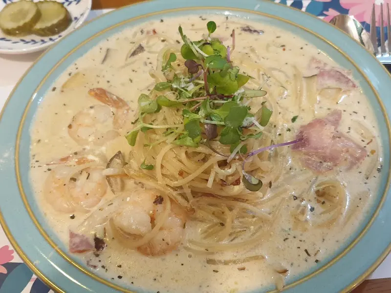 스테이크 크림 파스타