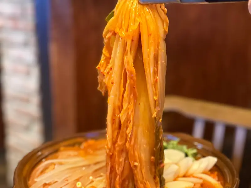 김치닭도리탕의 비주얼을 클로즈업한 사진