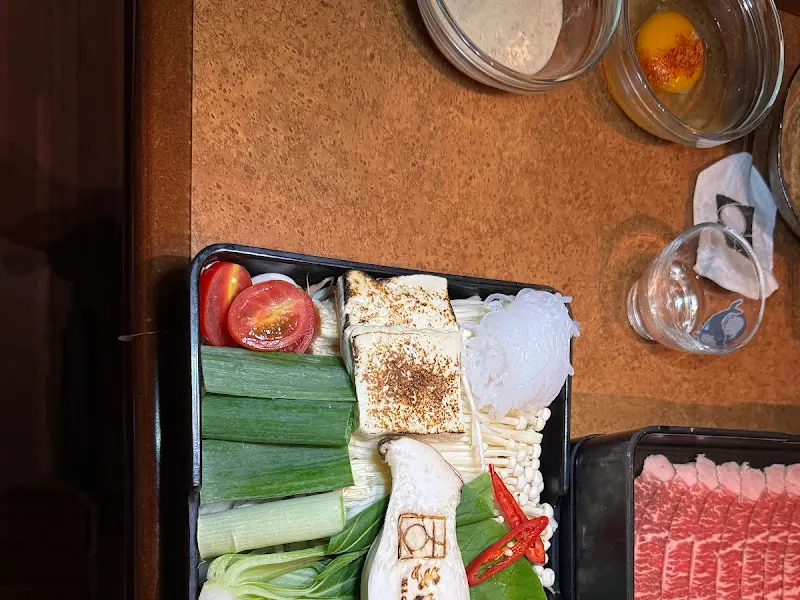 스키야키 재료 클로즈업