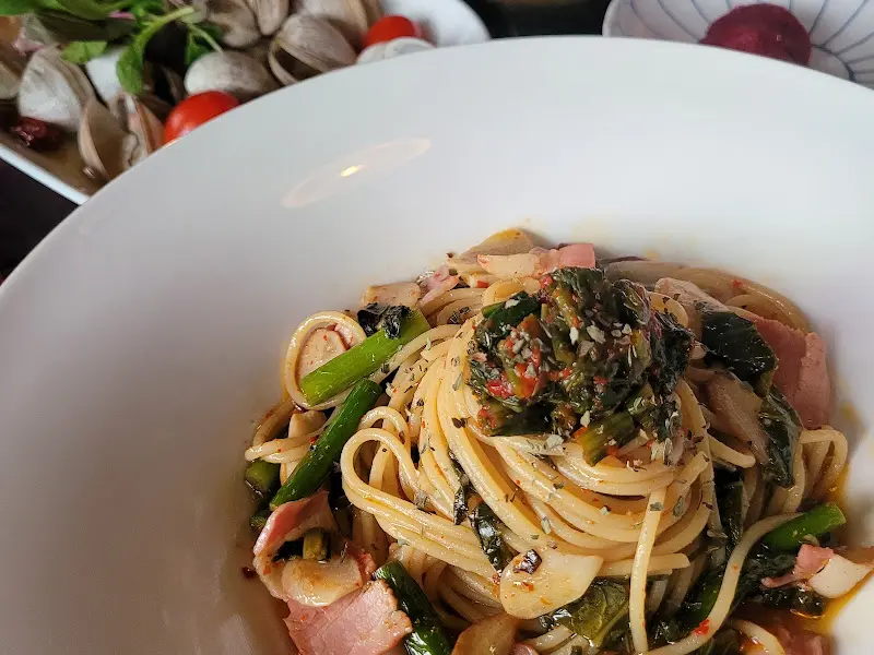 갓김치 오일 파스타