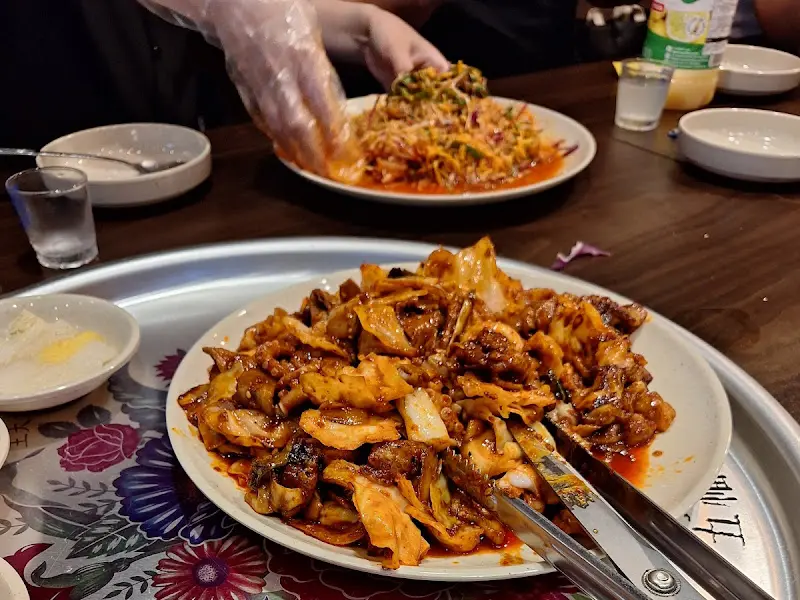 직화낙지볶음과 막국수