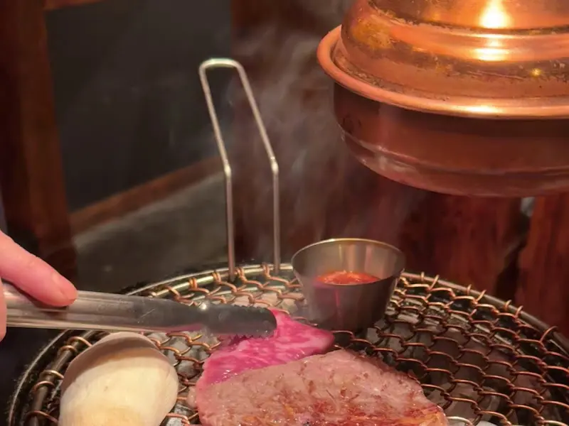 고기 굽는 모습