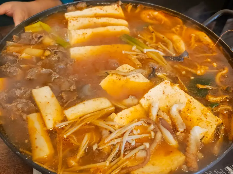 두부전골 클로즈업