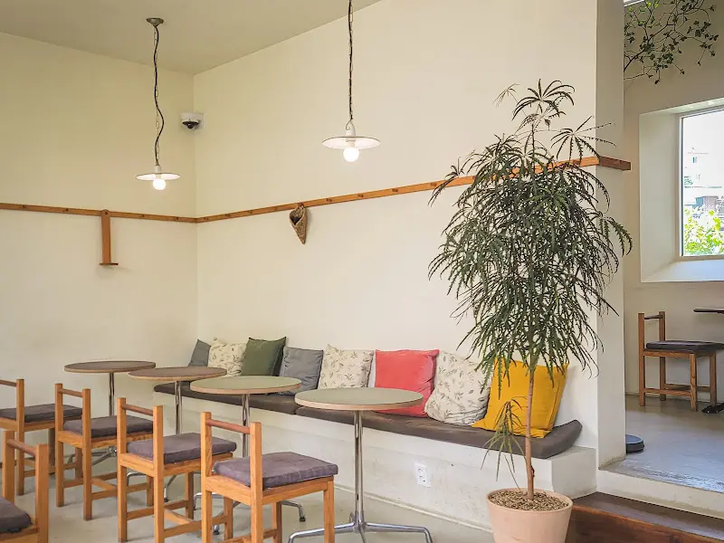 말차라떼와 당근 케이크