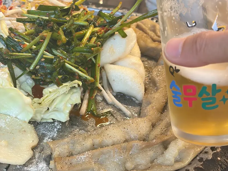 맥주와 함께 즐기는 곱창