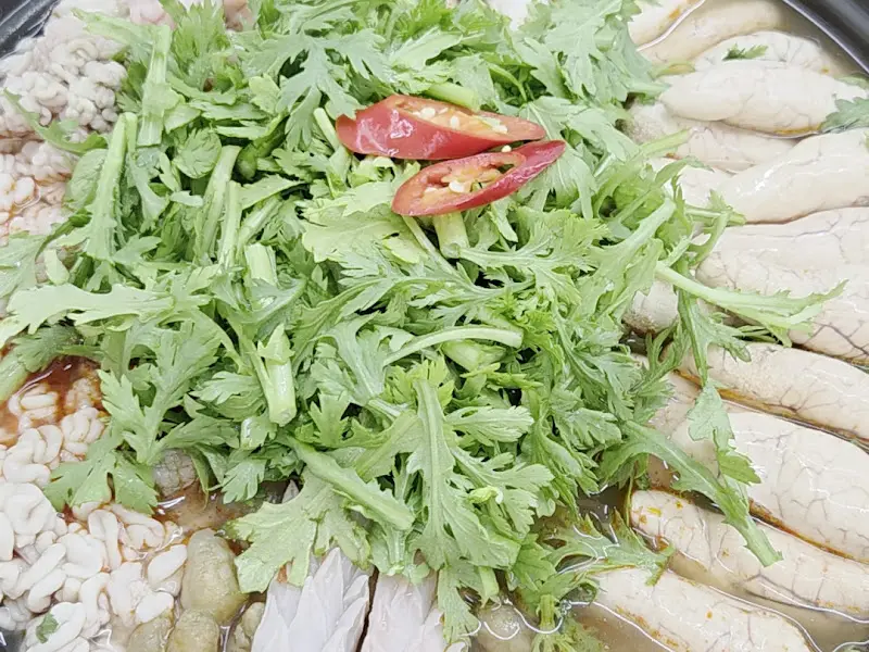 알탕 재료 클로즈업