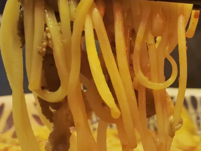 화산마라전골 속 당면