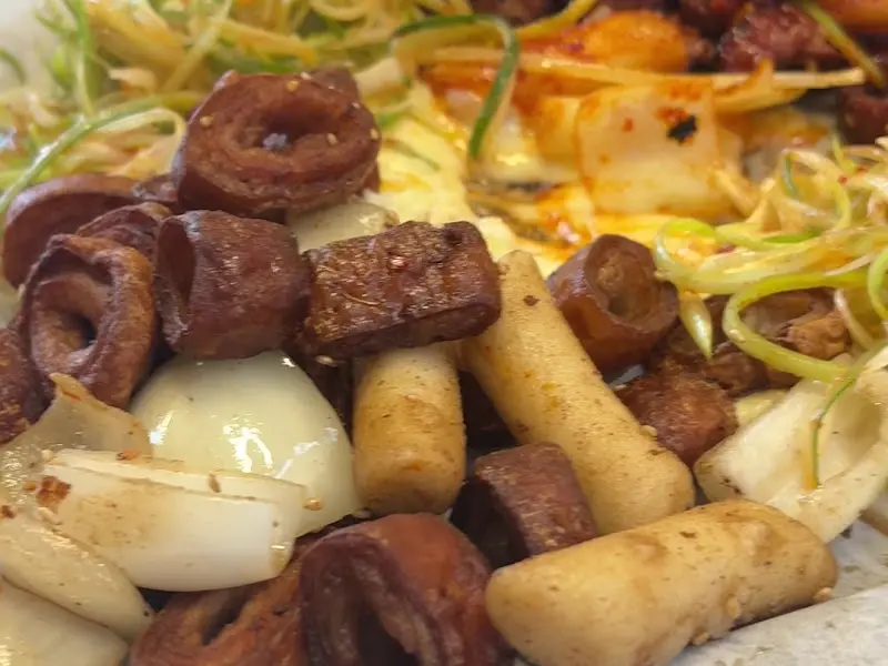 다양한 종류의 막창 구이