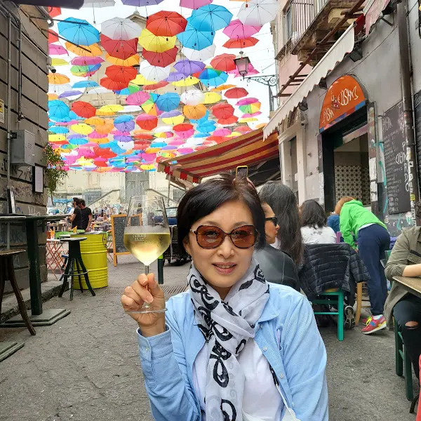 영광의 한 식당 앞 풍경