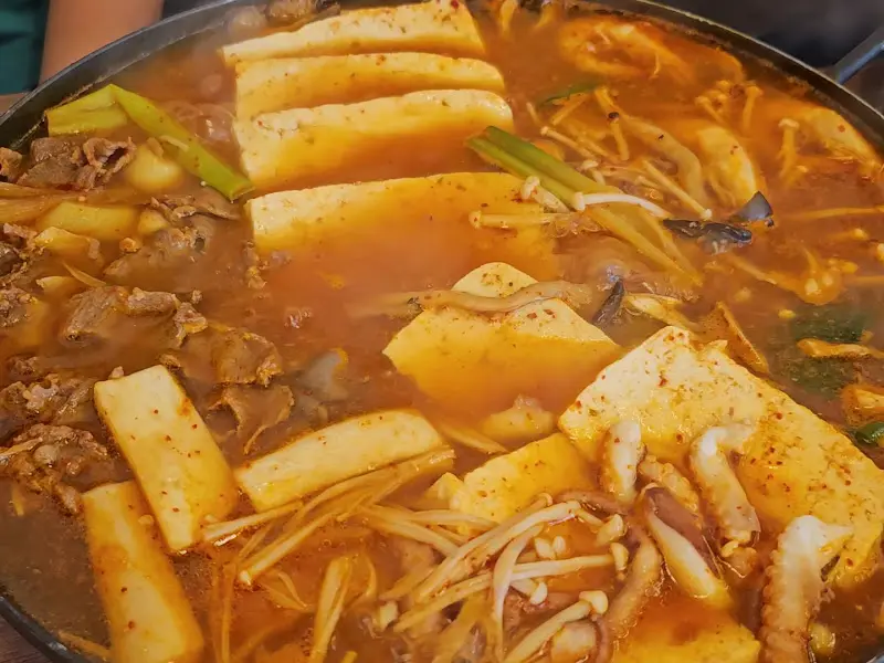 두부전골 완성된 모습