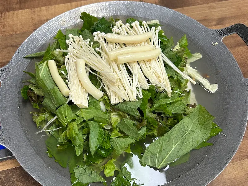 물닭갈비 초기 세팅 모습