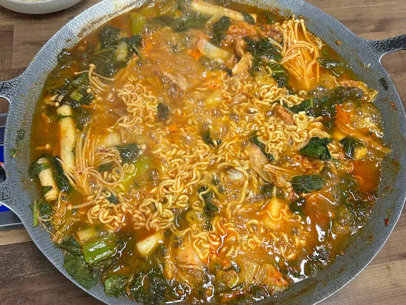 물닭갈비 완성된 모습