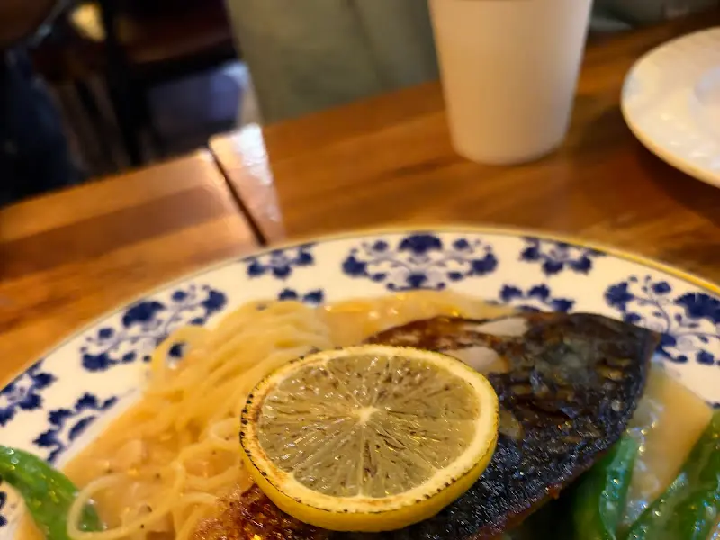 고등어 파스타의 비주얼