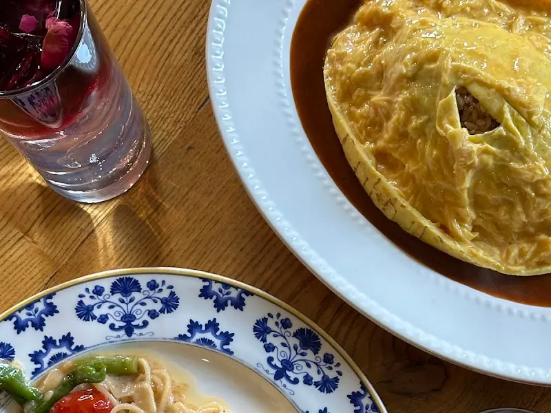 오믈렛과 파스타의 조화