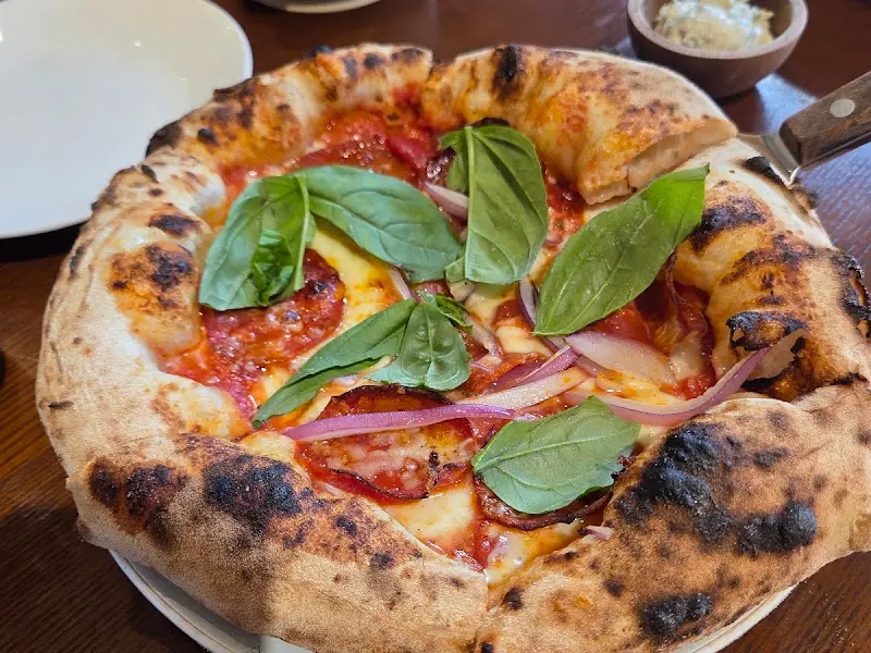 페퍼로니 피자의 강렬한 색감