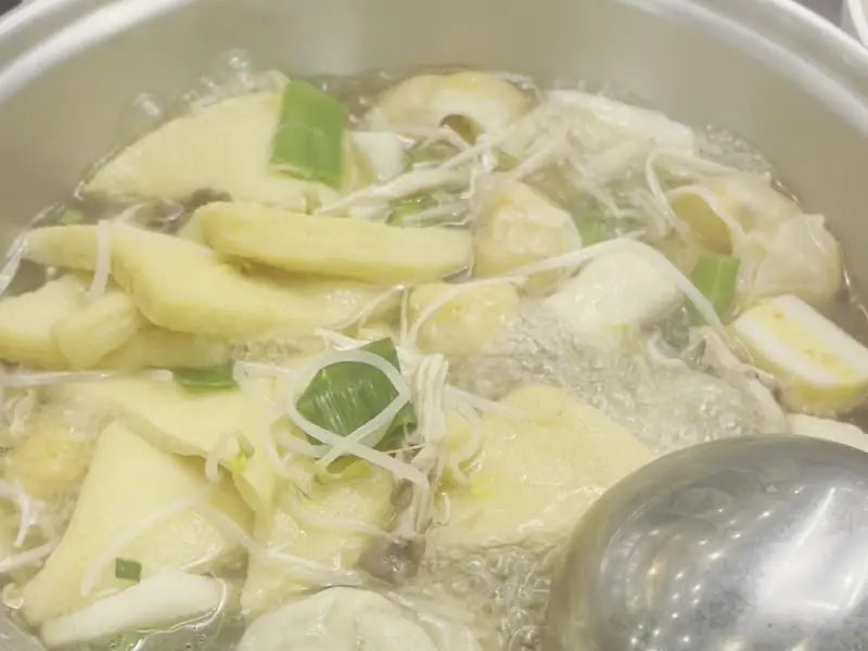 샤브샤브 끓는 모습