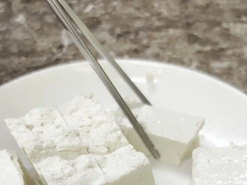 젓가락으로 집은 손두부