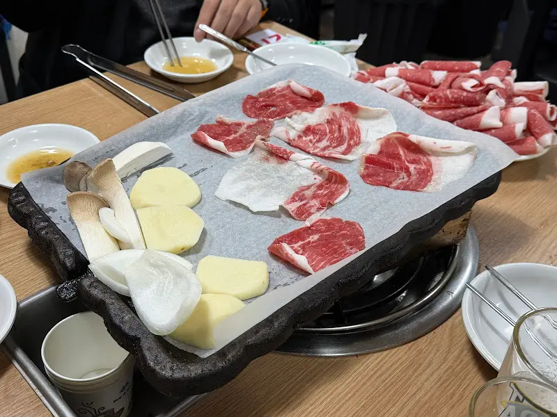 차돌박이와 버섯