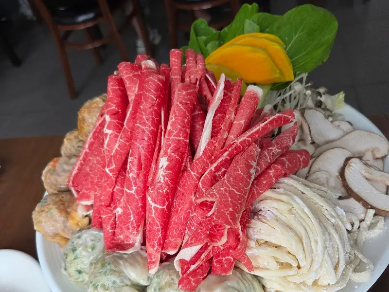 만두전골 재료 클로즈업