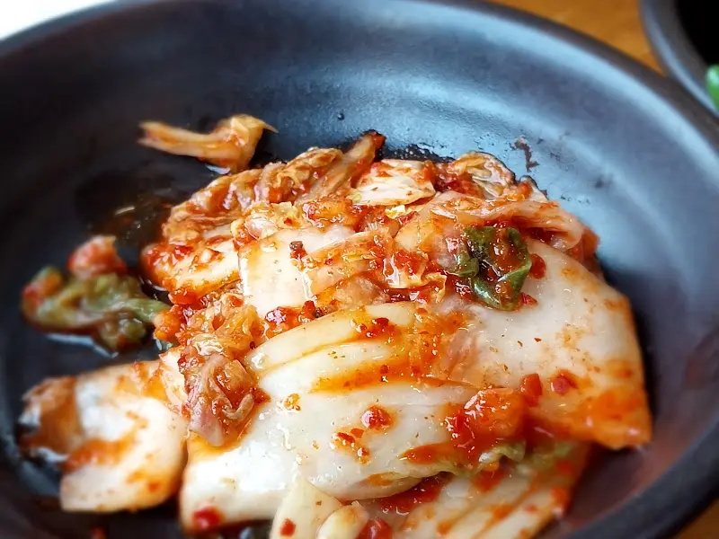 새빨간 김치의 자태